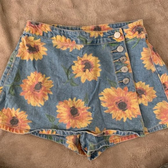 90s Jean Sunflower Skort UO BDG - Picture 5 of 8